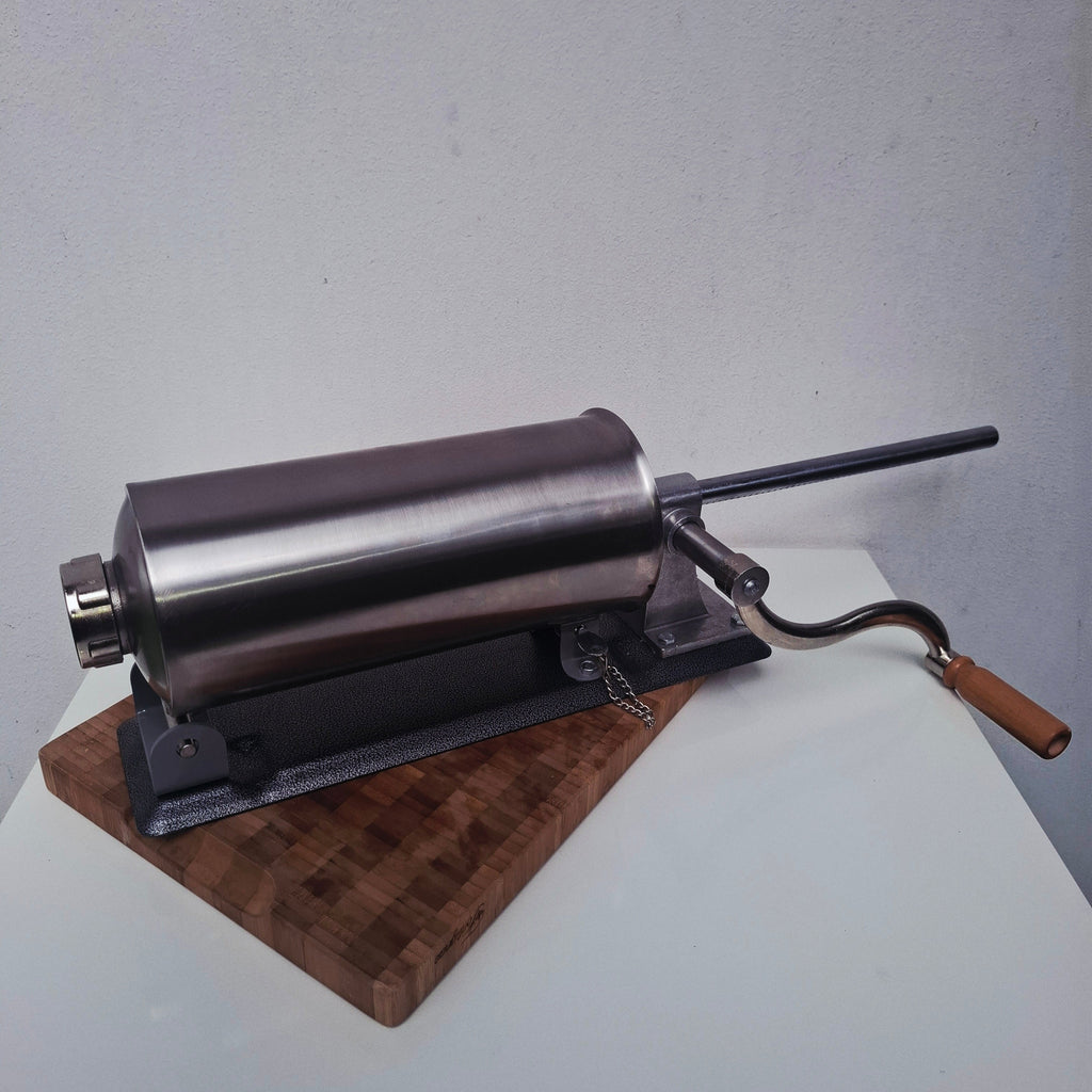 Le Poussoir à Saucisses du Boucher — Inox 3L, 4 Embouts Inclus