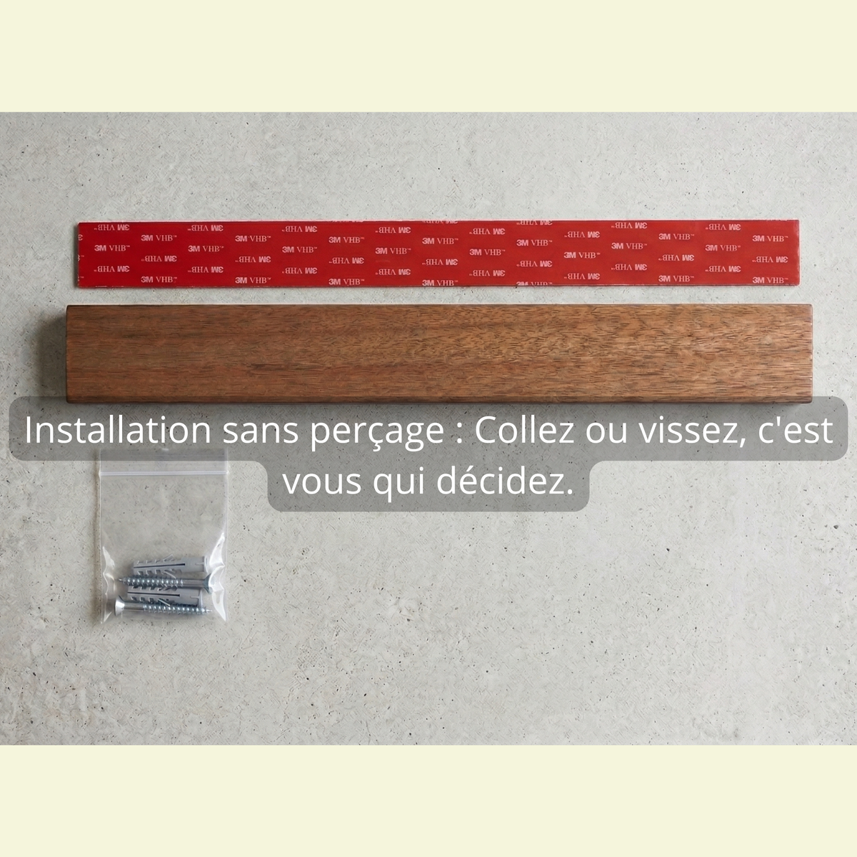 Porte-Couteaux Magnétique en Noyer – L’Atelier du Boucher (40cm)